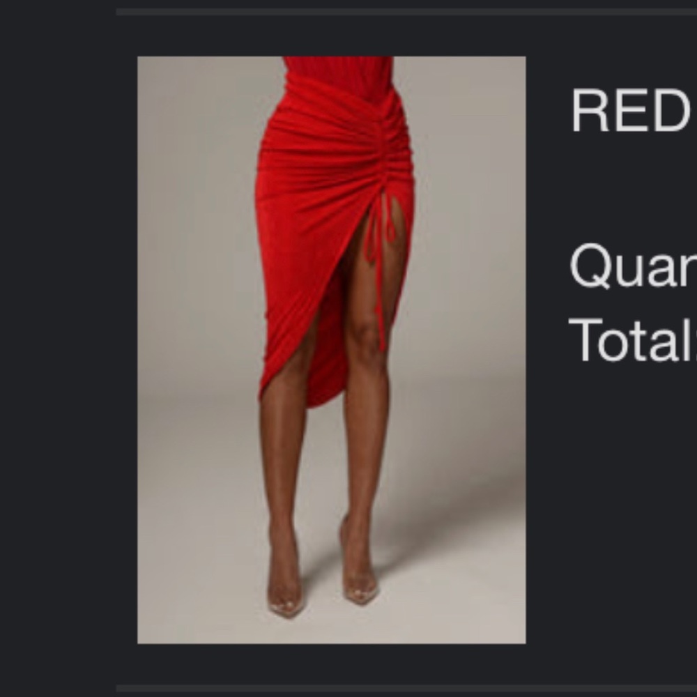 NWT Red Aura JLUXLABEL slinky skirt. - M